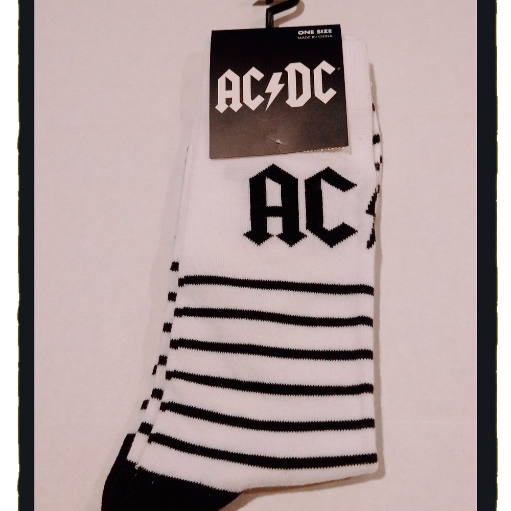 🎸AC/DC 🎸 Unisex Novelty SocksOne Size - Shoe Size 7 - 12  *NWT*
